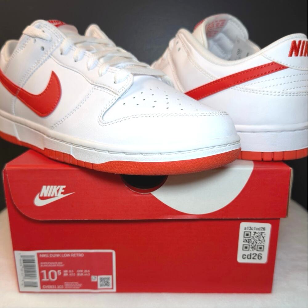 Nike Dunk Low Retro “White / Picante Red” – DV0831-103 | 10.5M